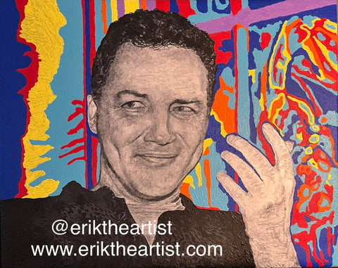 Miles Davis Hand Painted Embellished – Erik the Artist