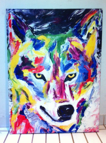 Great White Wolf Canvas