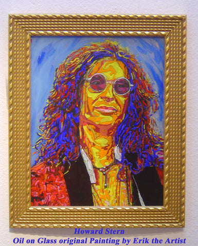 Howard Stern oil on glass Original Painting - NOW ACCEPTING OFFERS - DM or EMAIL for Pricing or Private Viewing
