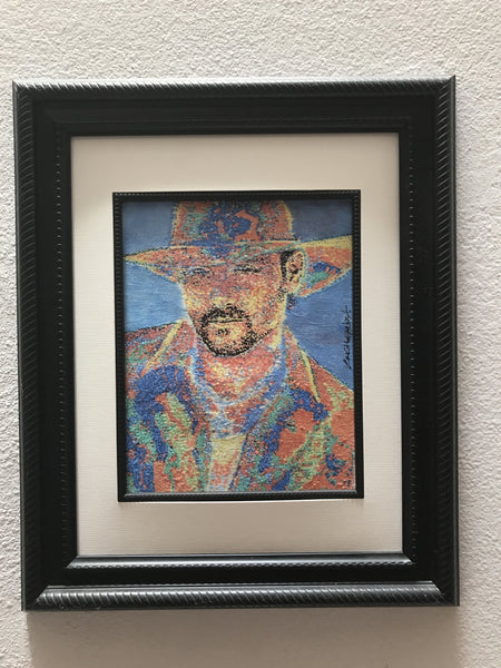 Tim McGraw painting ships framed as pictured
