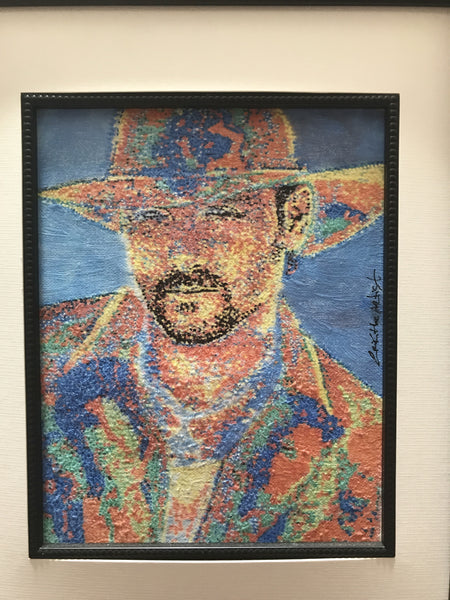 Tim McGraw painting ships framed as pictured