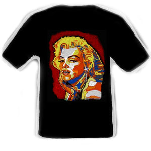 Marilyn Monroe Black T-Shirt artwork by Erik the Artist