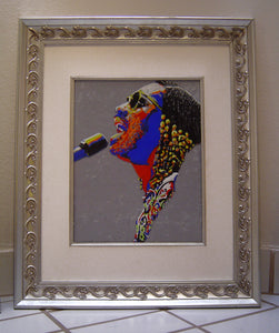 Stevie Wonder oil on glass Original Painting DM offer details